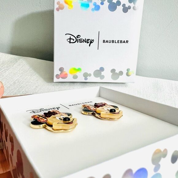 Baublebar Disney Earrings Minnie Mouse Maple Leave New - Picture 4 of 5